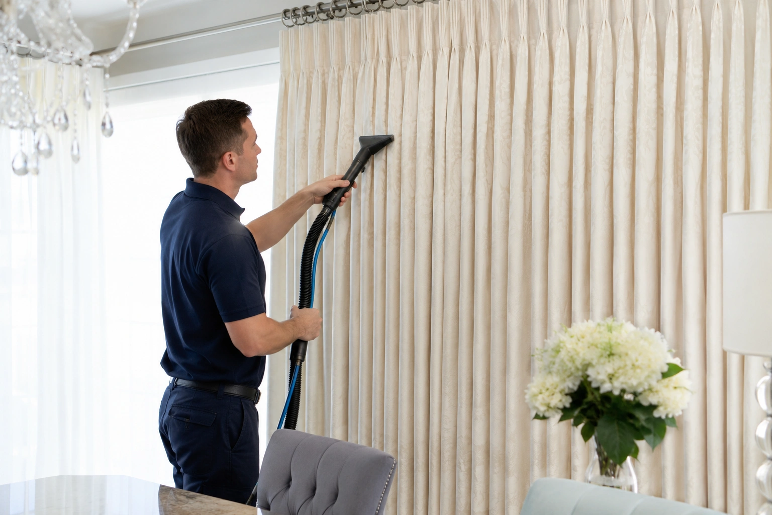 Curtain Cleaning crew working in Southbank