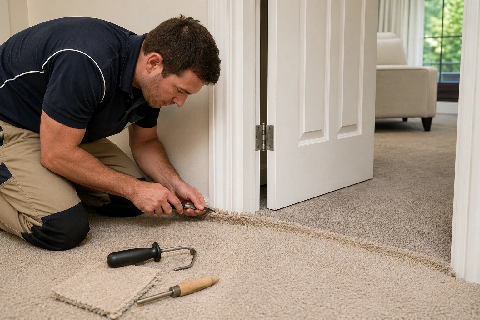 Carpet Repair crew working in Southbank